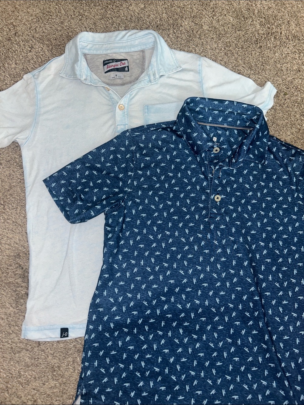 johnnie-O Light Blue & Navy Boys Polo Twin Pack